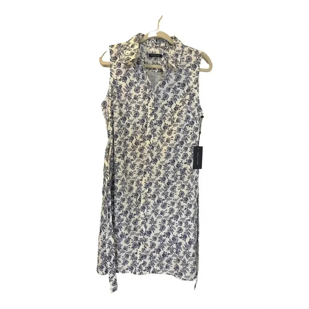 Tommy Hilfiger NWT floral sleeveless button up belted dress
